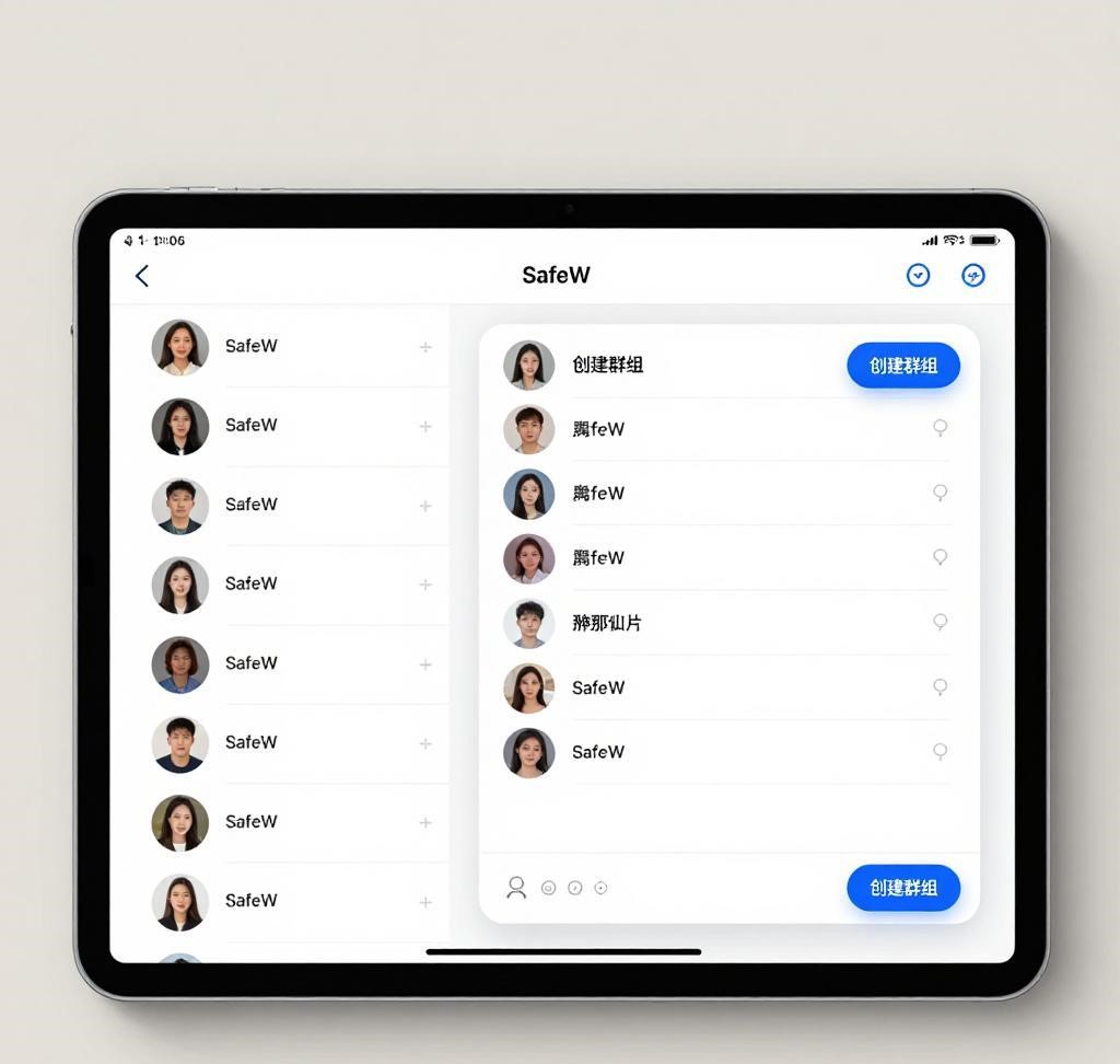 如何用SafeW聊天软件发起群组讨论？