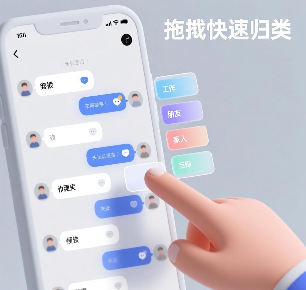 手势操作：用拖拽快速管理聊天